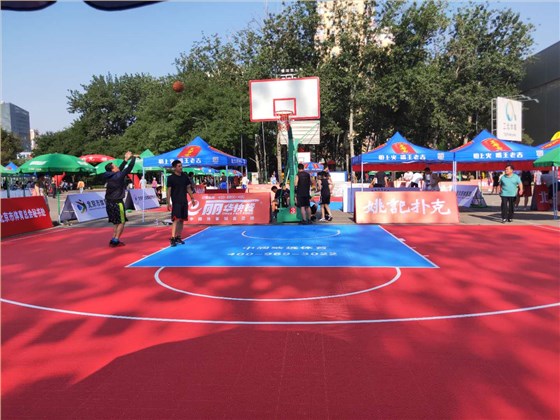 3vs3籃球賽可收卷懸浮拼裝地板