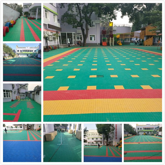 棉花胡同幼兒園戶外懸浮拼裝地板