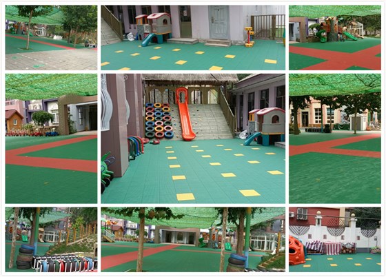 幼兒園拼裝地板靚麗搶鏡