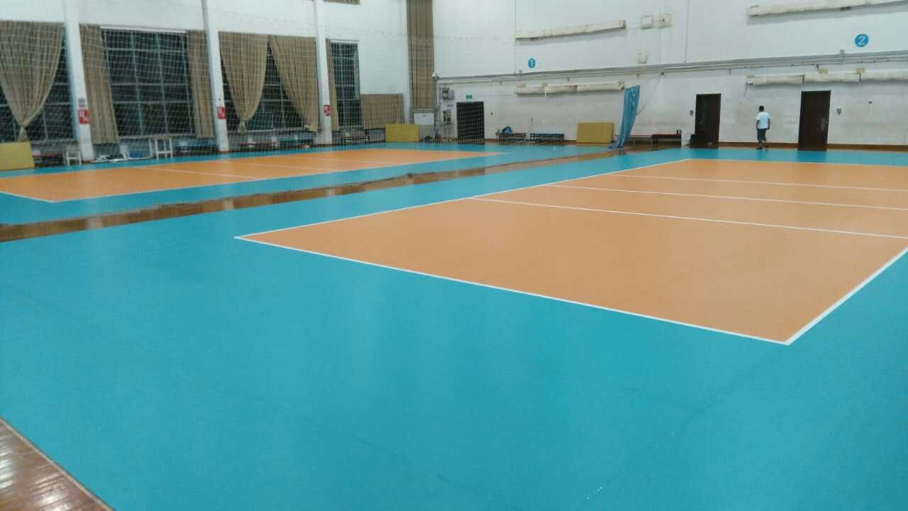 北京體育大學排球場地PVC運動地板圓滿完工！