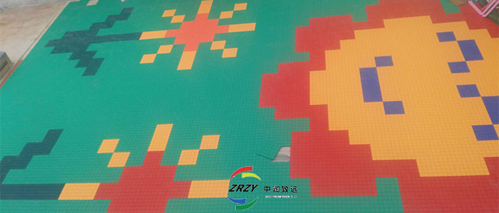昌平靜宇嫻風幼兒園-鋪設懸浮拼裝地板效果