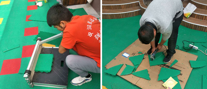 槐柏幼兒園專用地板施工現場圖