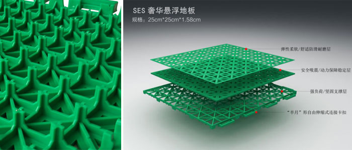 SES軟連接懸浮式拼裝地板細(xì)節(jié)圖