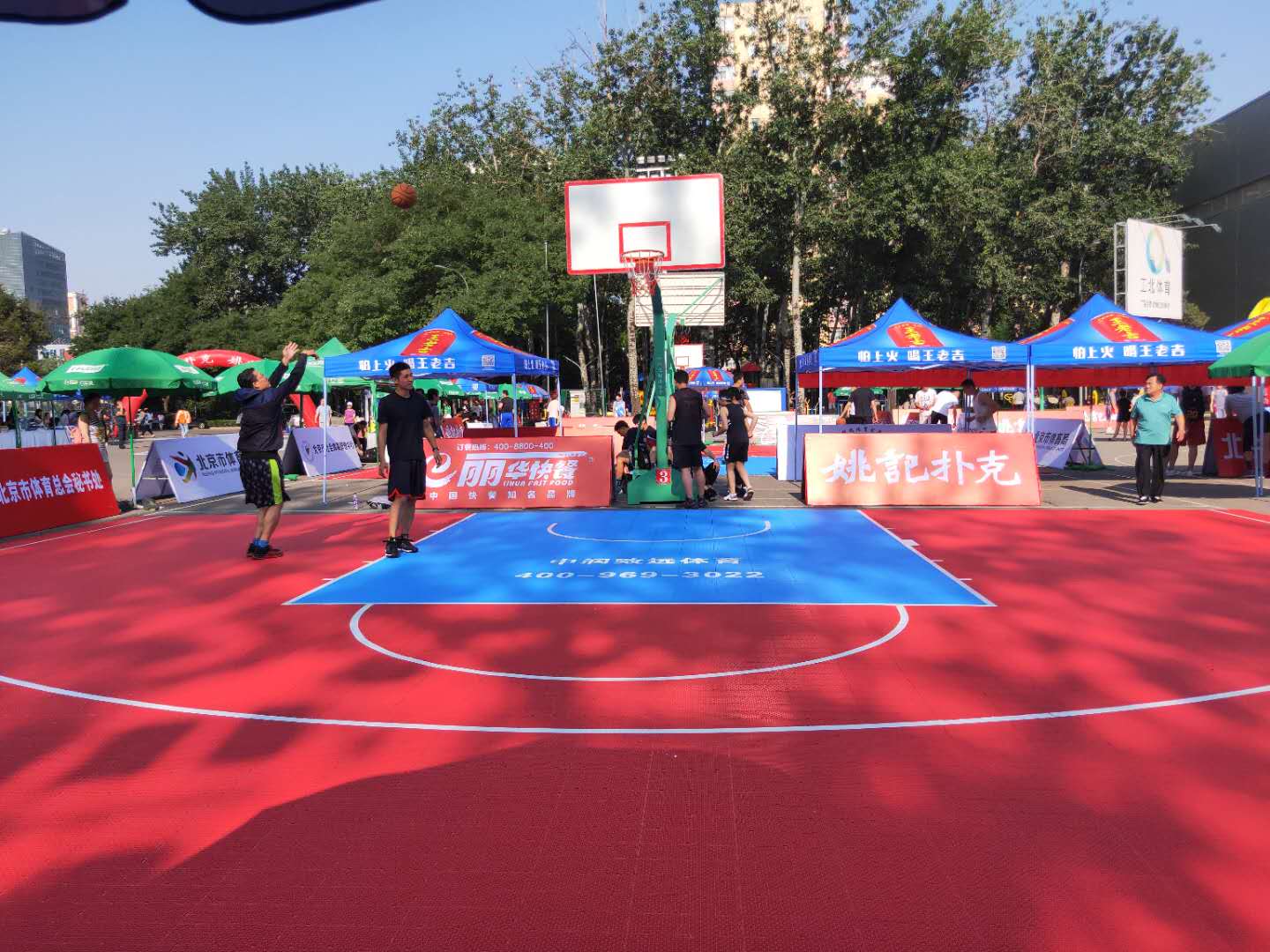 3vs3籃球賽可收卷懸浮拼裝地板