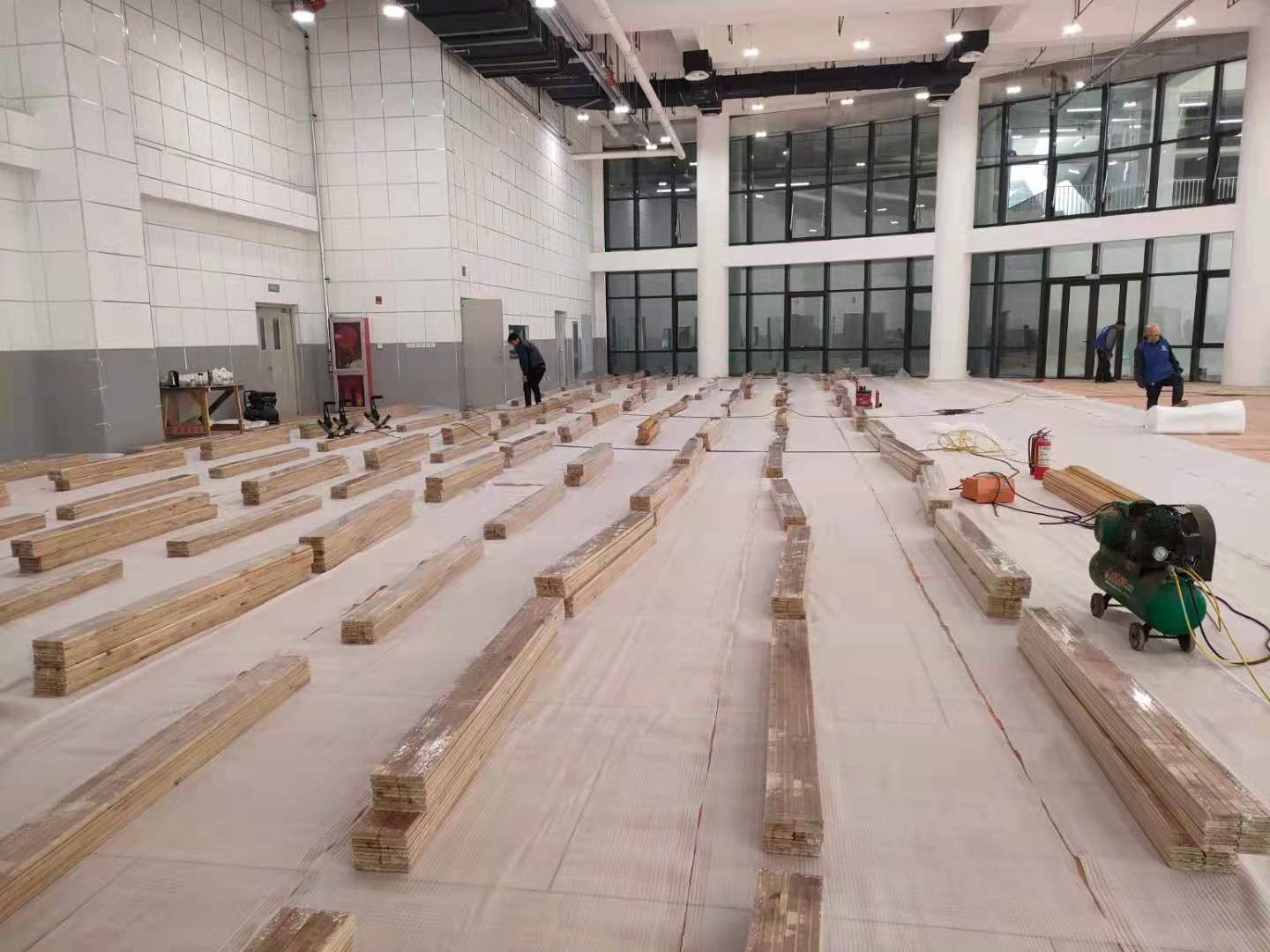 運動木地板施工
