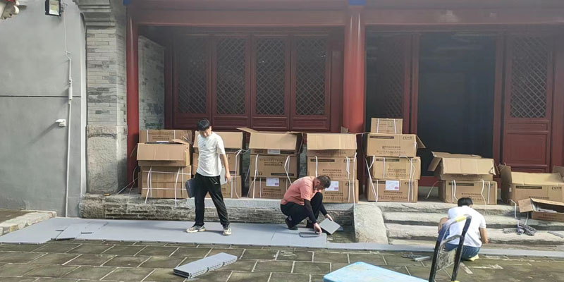 懸浮拼裝地板施工